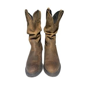 Durango Women’s -Size 9M Leather Western Slouch Boots Brown Tan Pull On